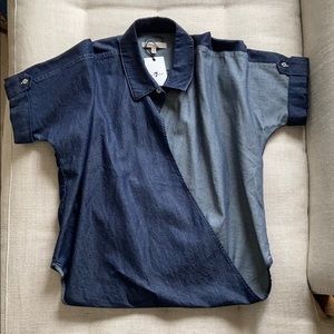 7 For All Man Kind Navy Jean Shirt